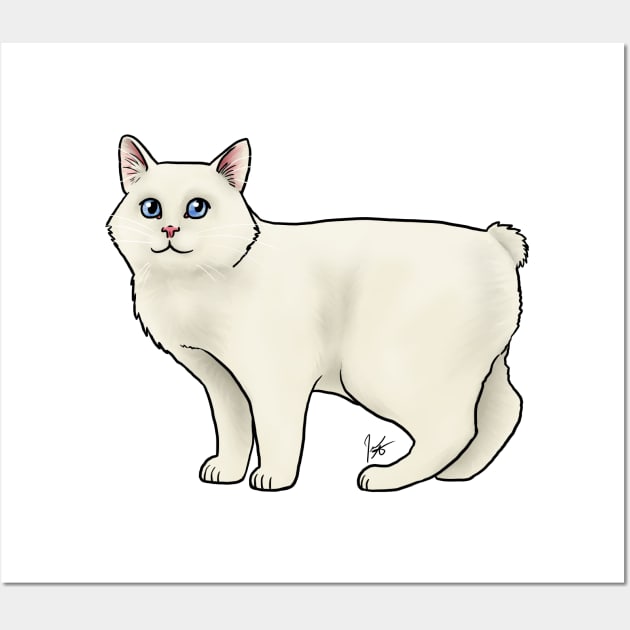 Custom - Manx Cat - White Wall Art by Jen's Dogs Custom Gifts and Designs